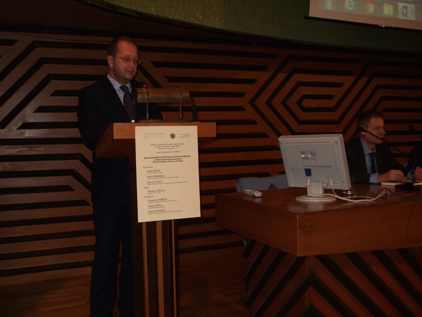 2015 10 17 * cremona * Unione Camere Penali, Partito radicale * Dalla Ragion di Stato allo Stato di Diritto * Avv. Alessio Romanelli